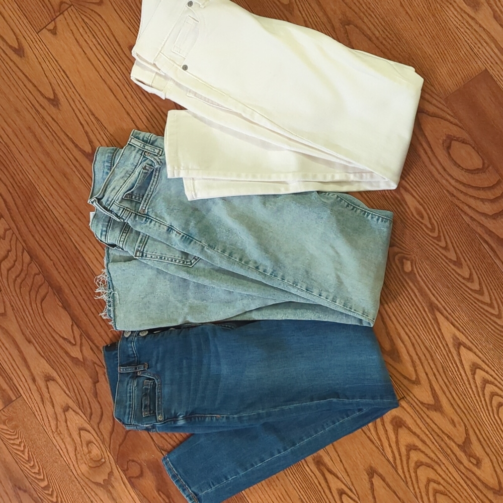 3 pairs of banana republic jeans size 00